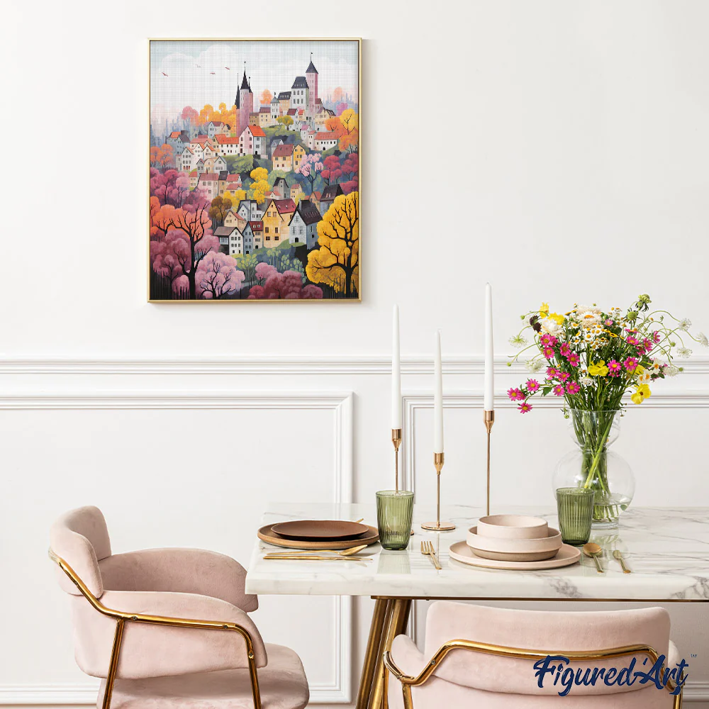 Diamond Painting - Violet Enchanted Village - Image 2