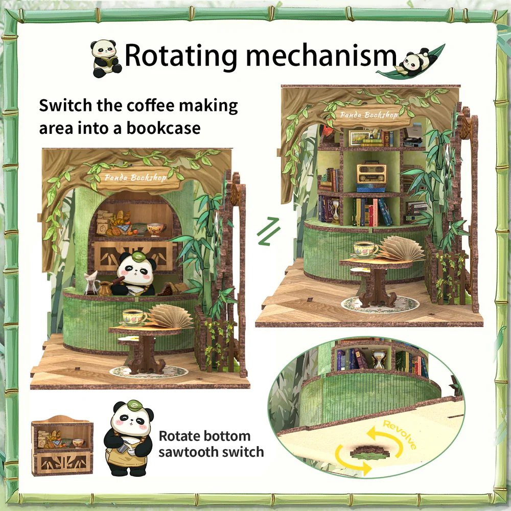 DIY Book Nook Kit - Panda Bookshop - Image 11