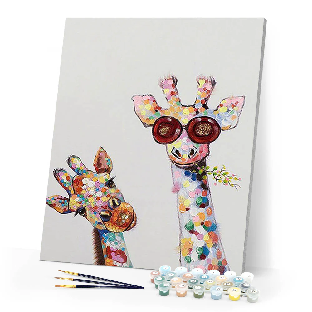 Duo of Pop Art Giraffes - Image 2