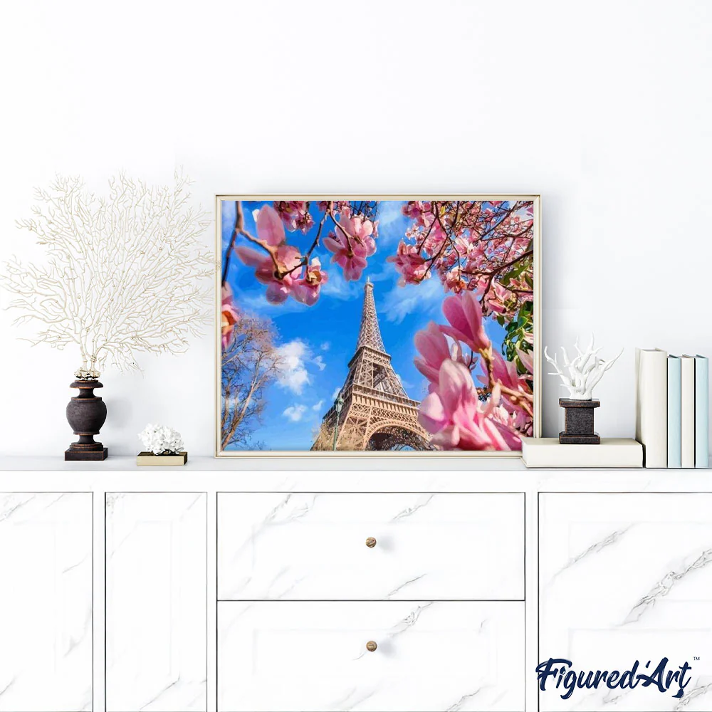 Eiffel Tower with Flowers - Image 3