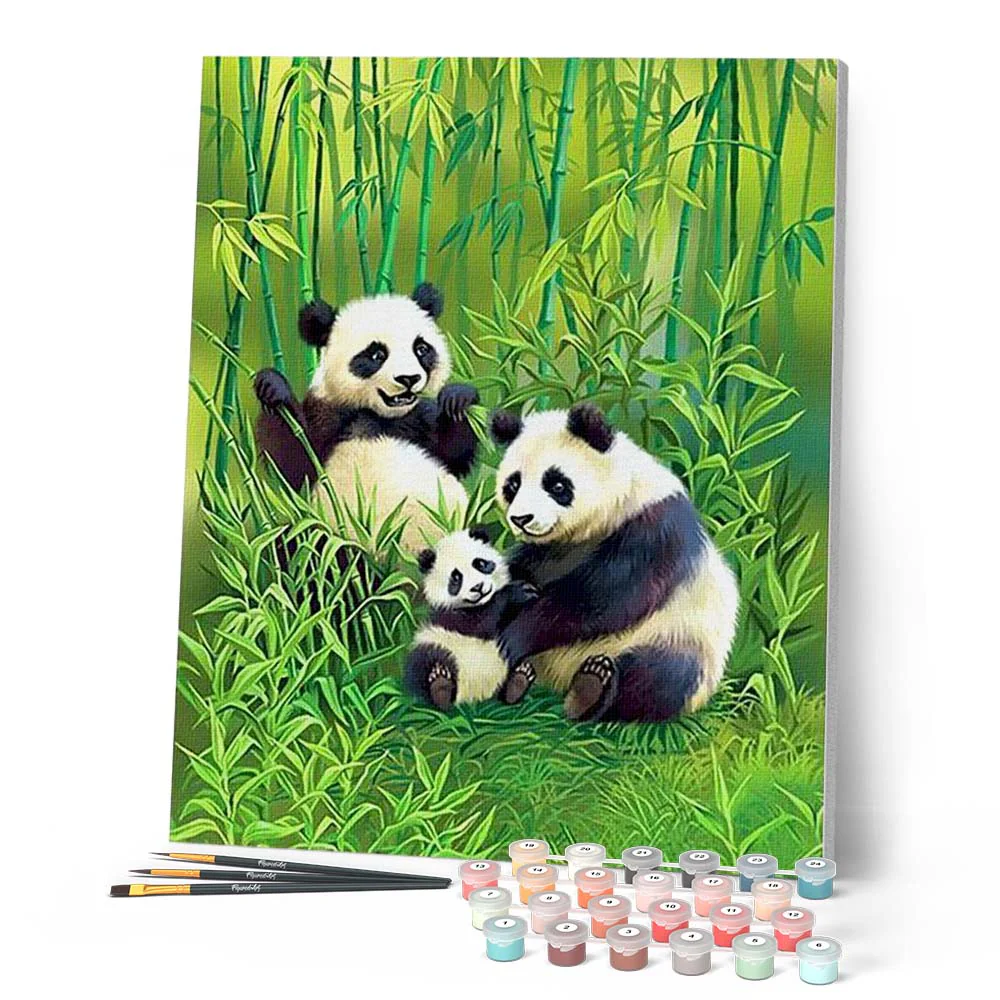 Family of Pandas in the Forest - Image 2