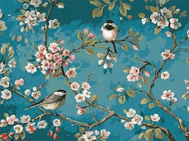 Flowers and Birds Watercolor