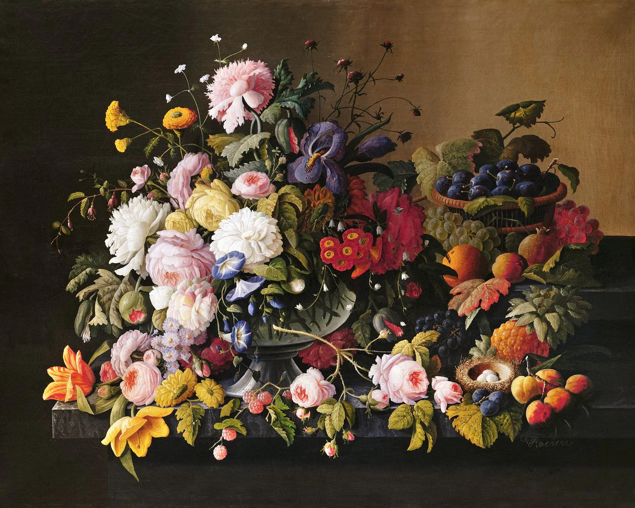 Flowers and fruits - Severin Roesen
