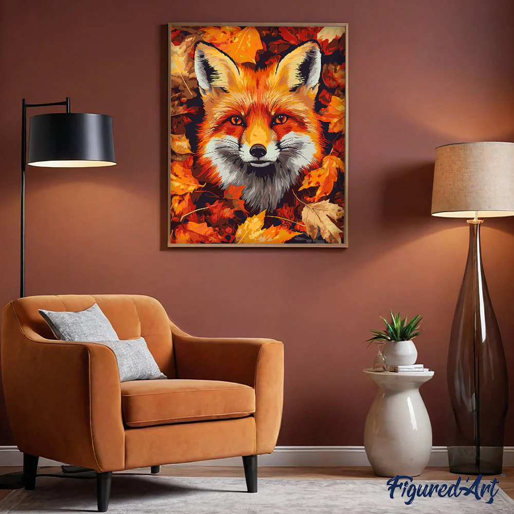 Fox in Autumn Leaves - Image 3