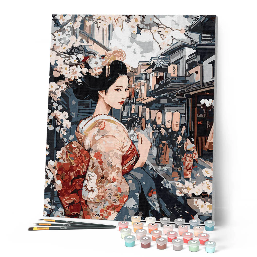 Geisha in Vintage Street - Image 2