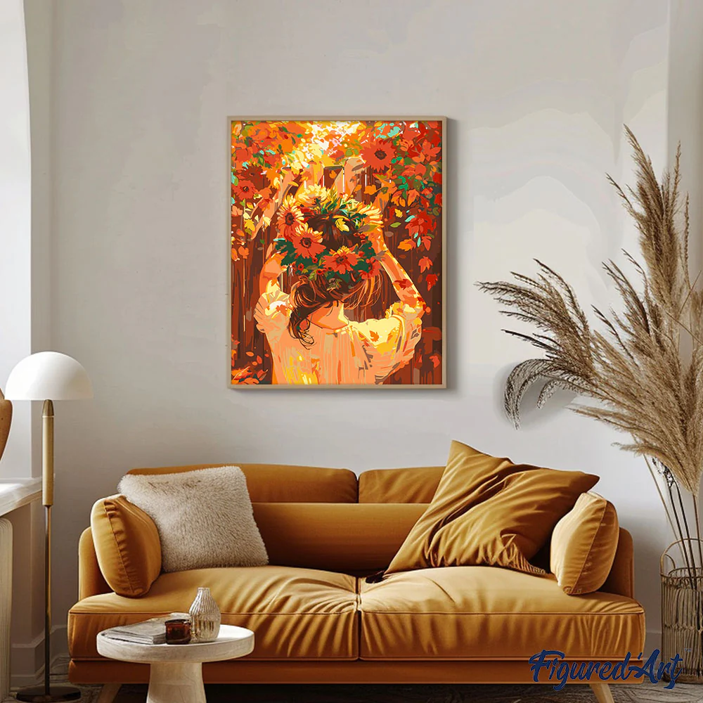 Girl with Autumn Wreath - Image 3