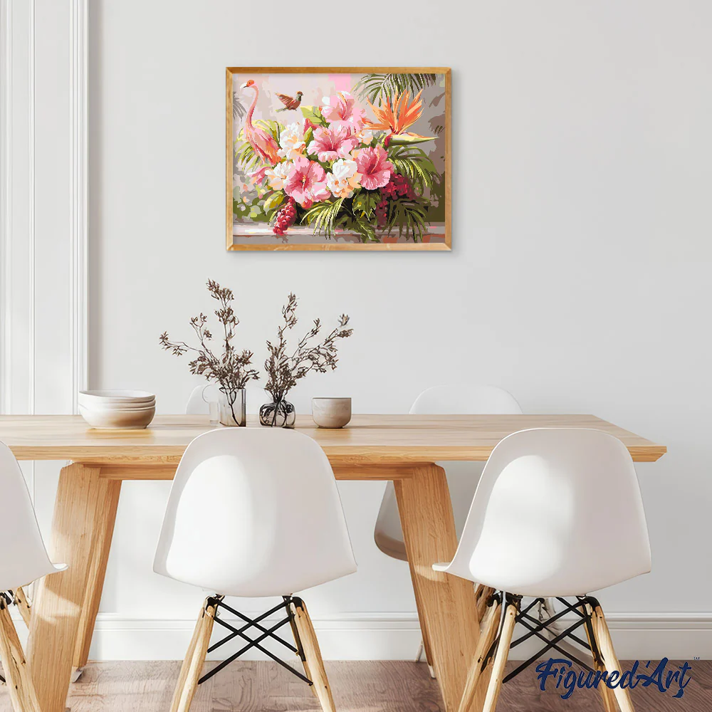 Hibiscus and Flamingo - Image 3