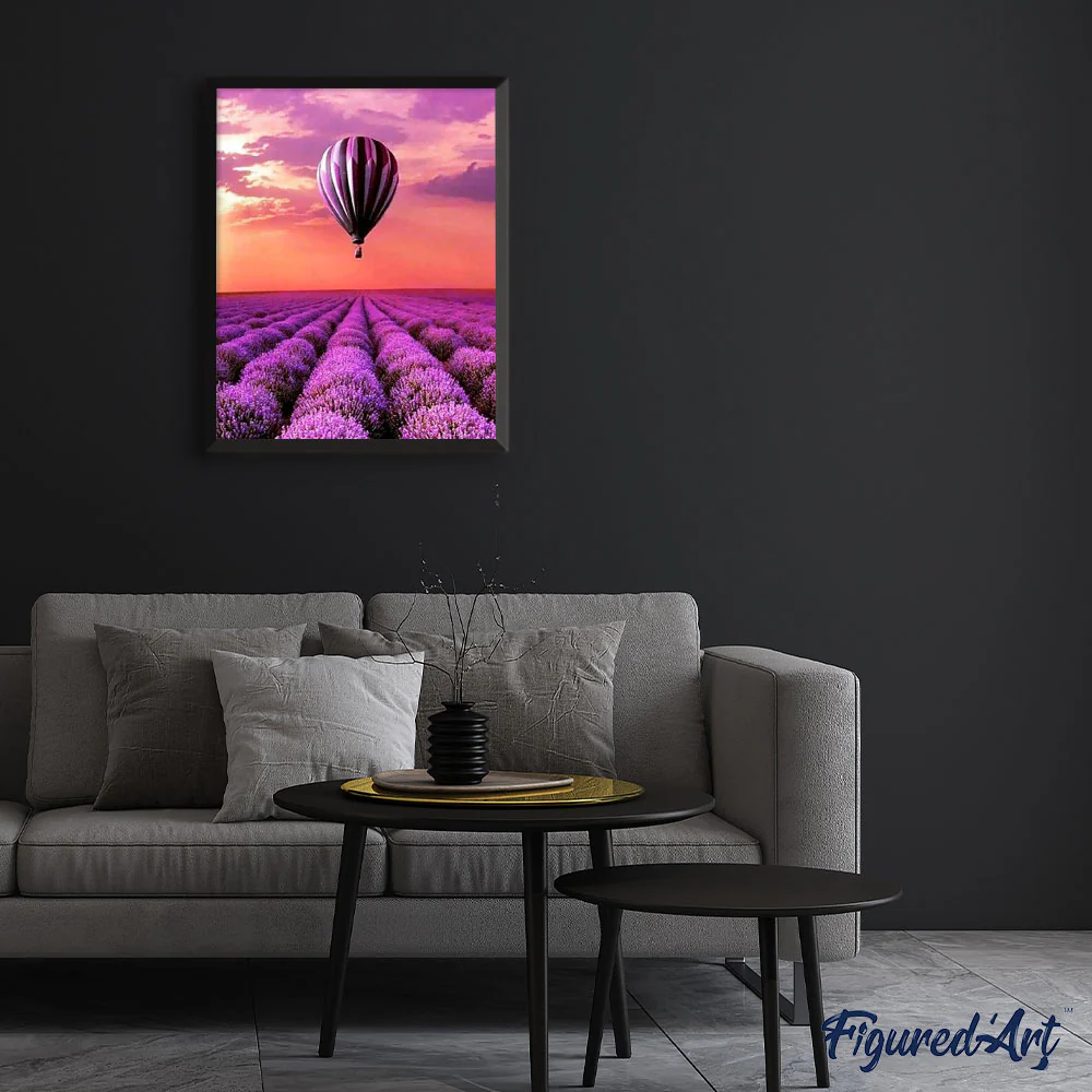 Hot Balloon and field of Lavender - Image 3