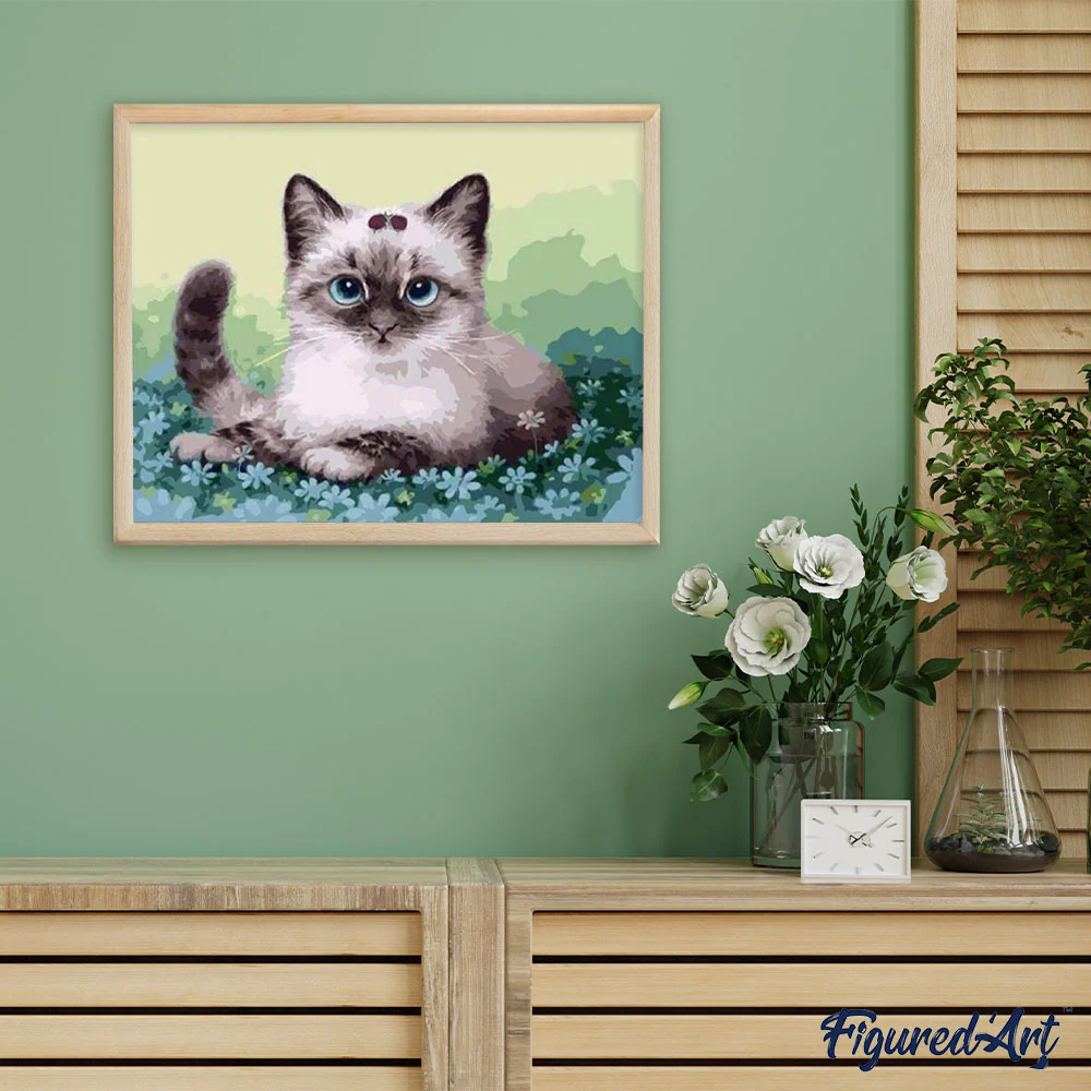 Kitten and Flowers - Image 3