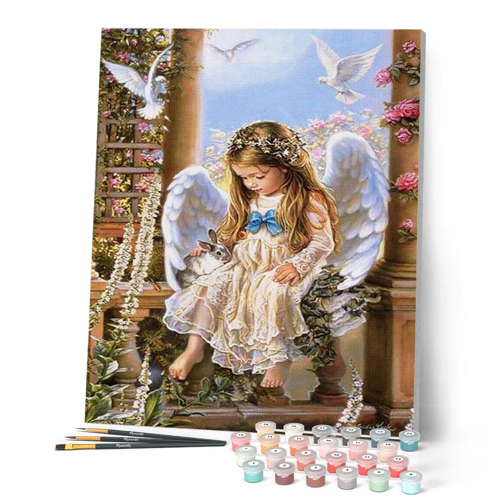 Little Angel Bunny and Doves - Image 2