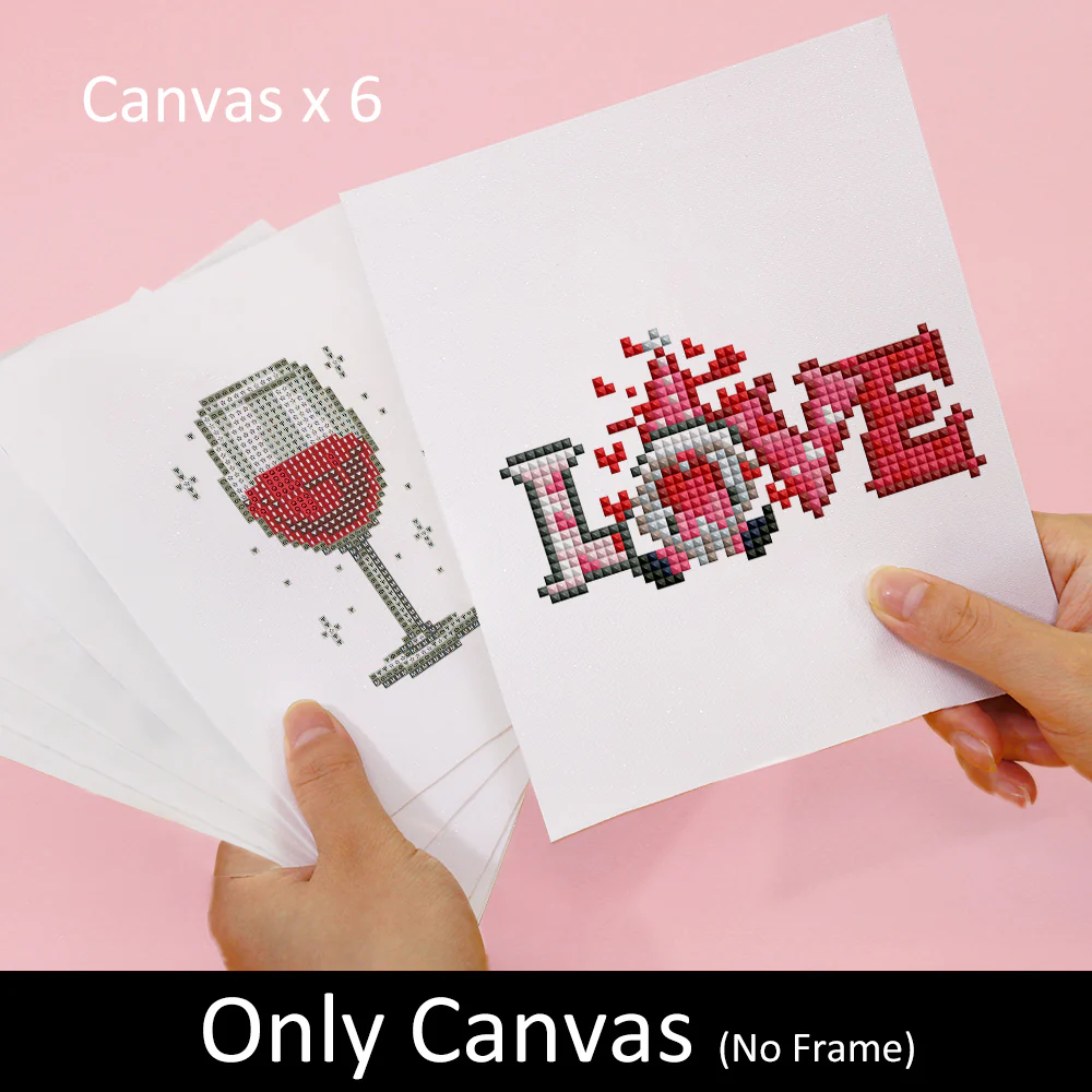 Mini Diamond Painting 15x20cm (6 pieces) - Delicate Designs - Image 12