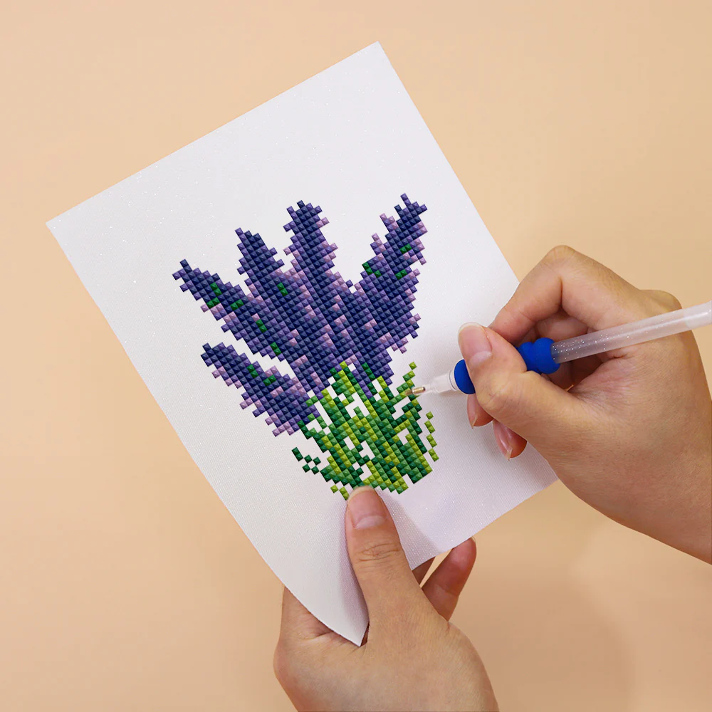 Mini Diamond Painting 15x20cm (6 pieces) - Flora and Potted - Image 5
