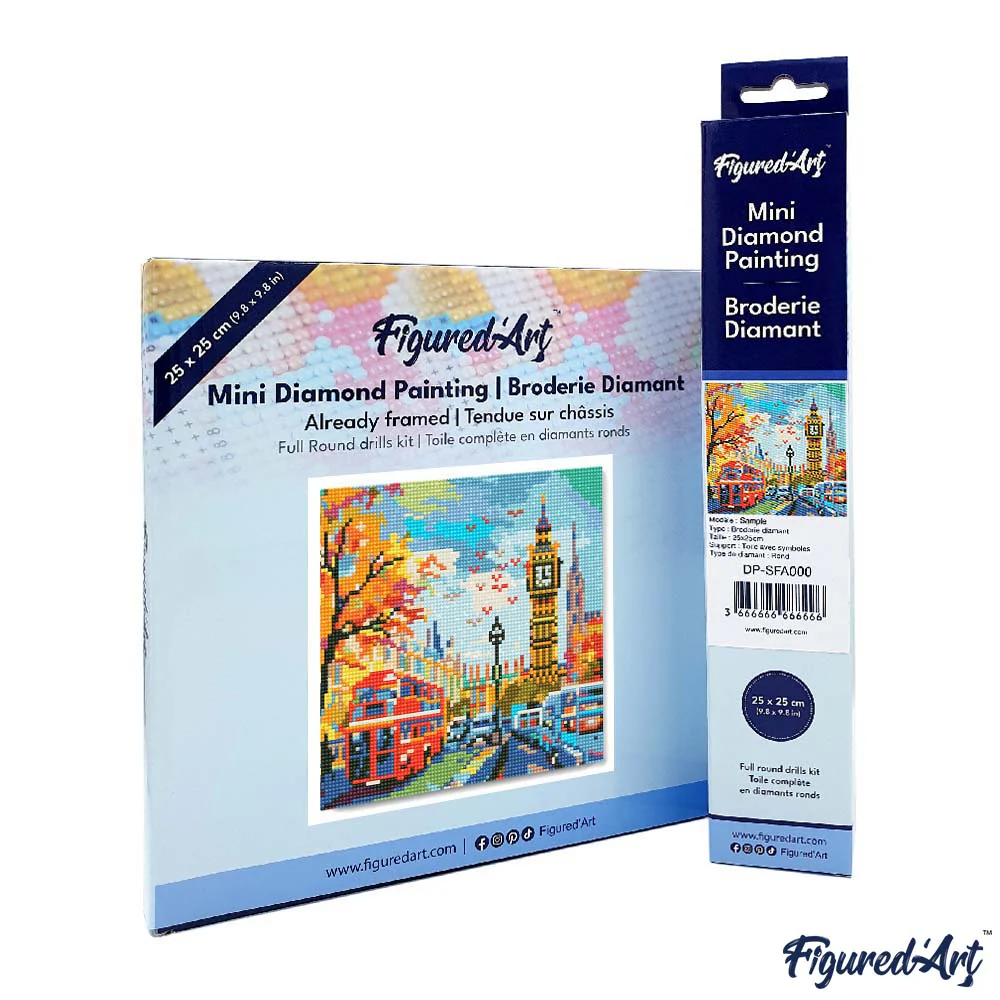 Mini Diamond Painting 25x25cm - Autumn in London City - Image 4