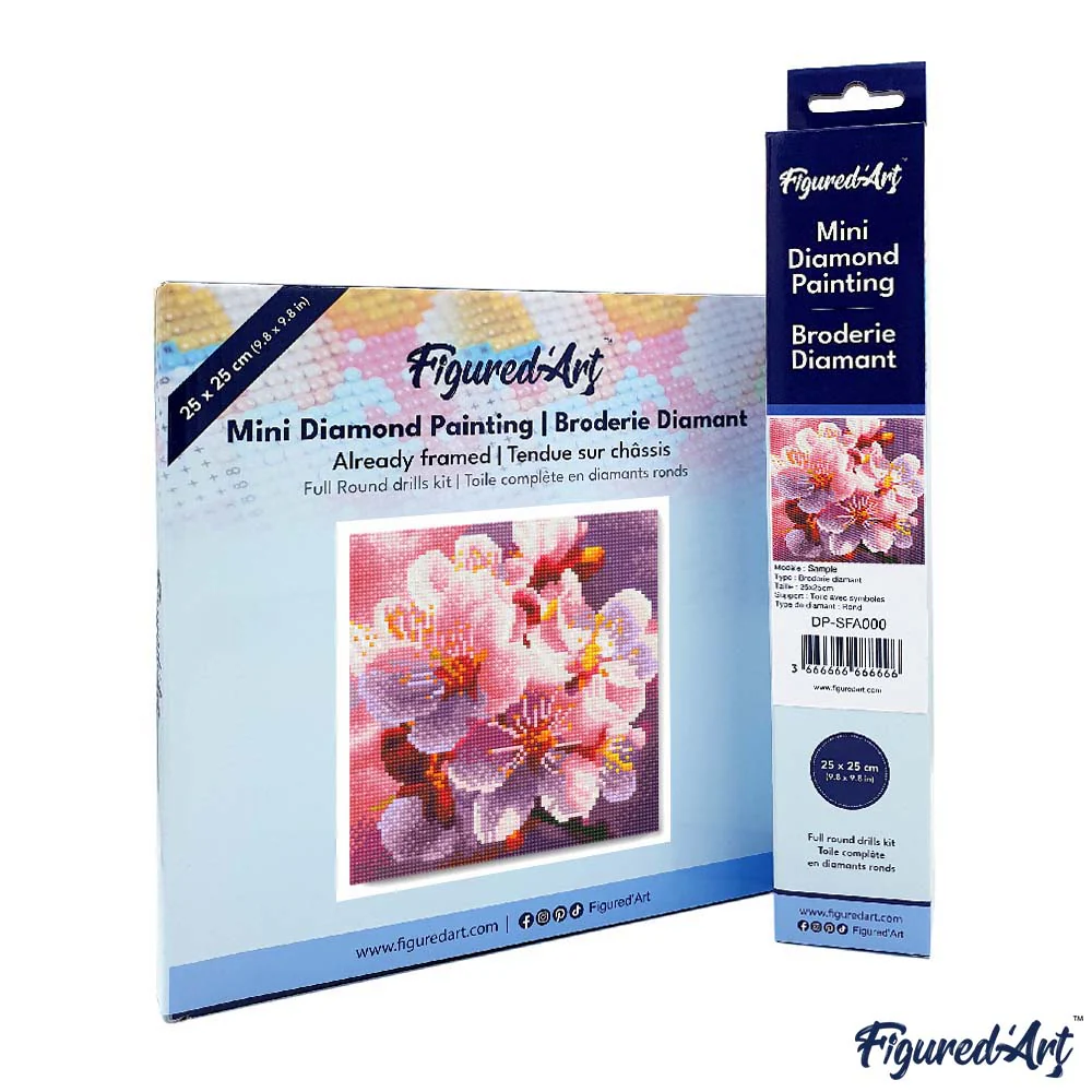 Mini Diamond Painting 25x25cm - Cherry Blossom Bloom - Image 4