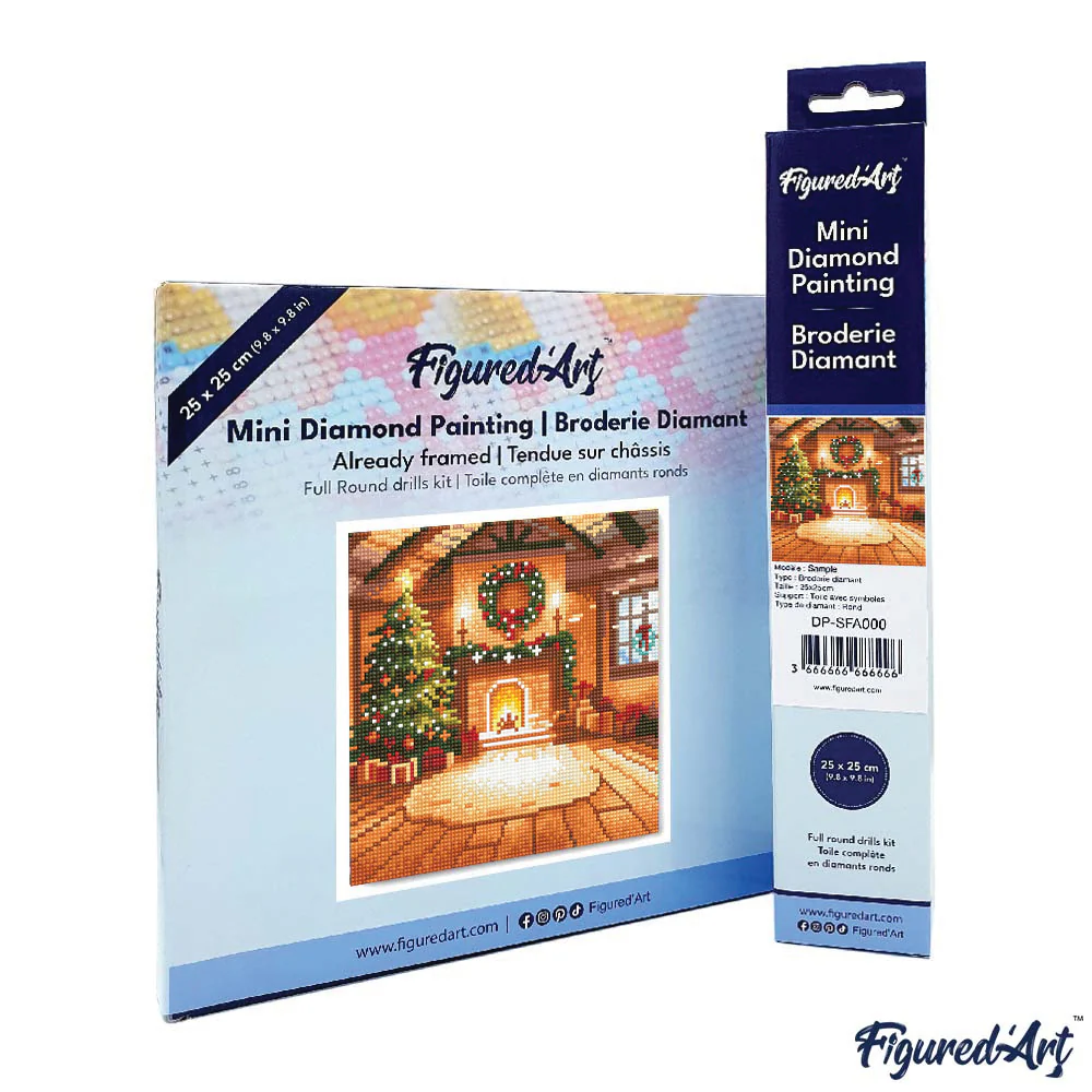 Mini Diamond Painting 25x25cm - Cozy Christmas Room - Image 4