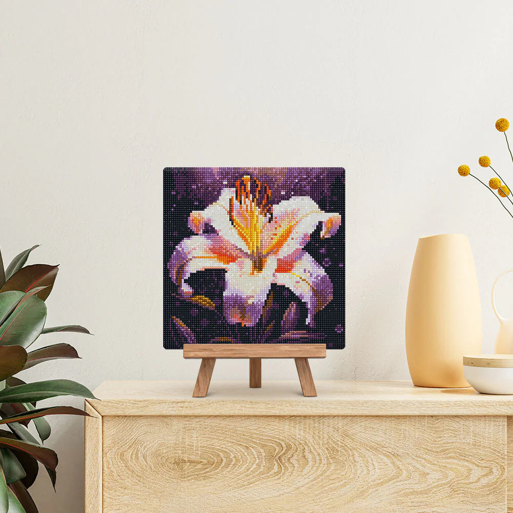 Mini Diamond Painting 25x25cm - Lily Bloom - Image 3