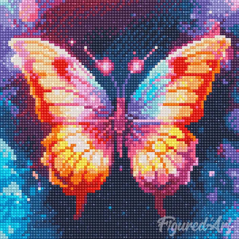 Mini Diamond Painting 25x25cm - Sparkling Butterfly - Image 2