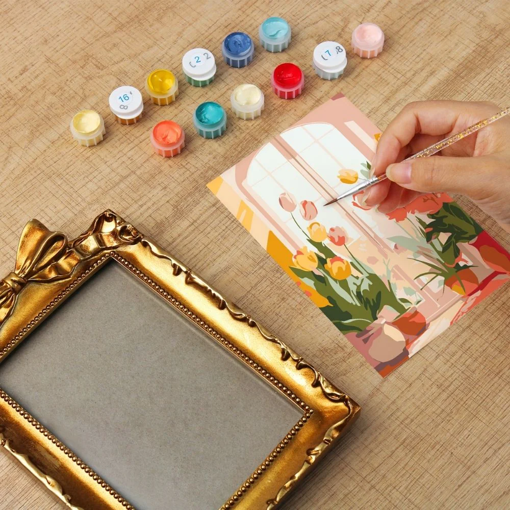 Mini Paint by number with frame - Spring Window - Image 5