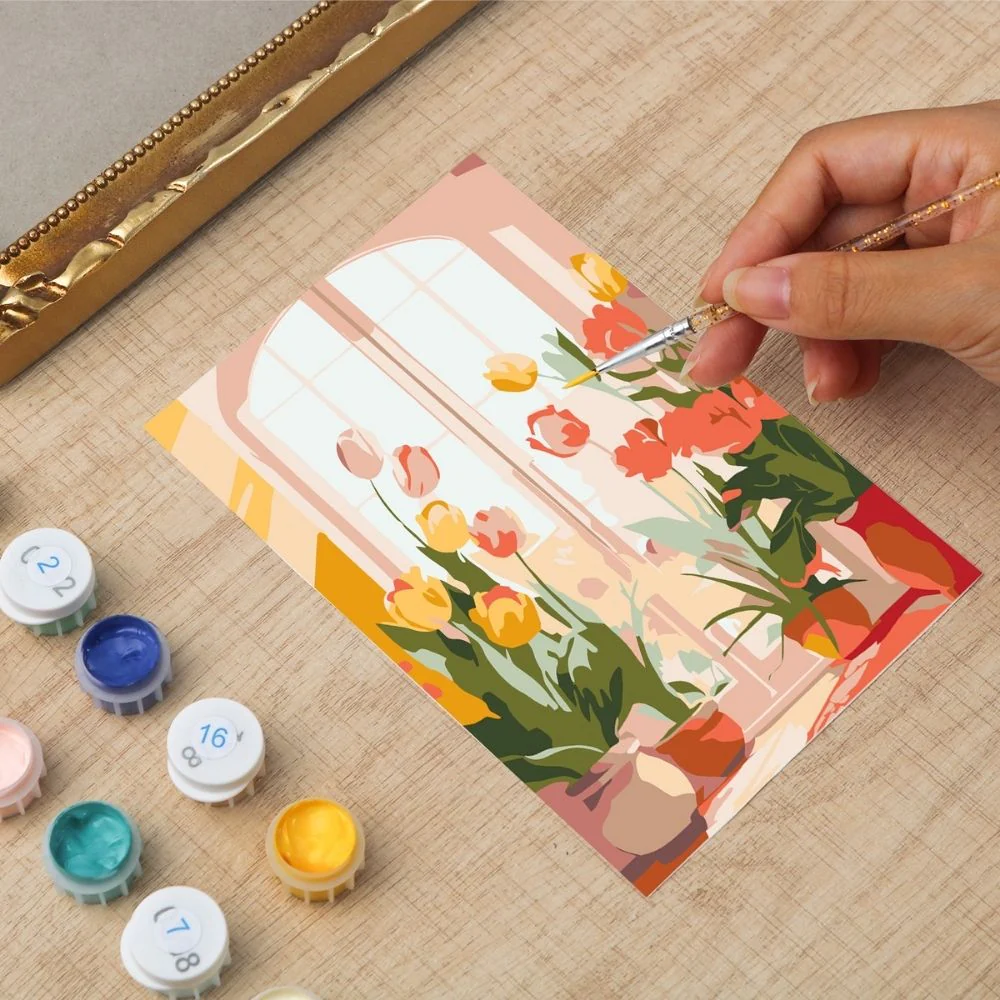 Mini Paint by number with frame - Spring Window - Image 6