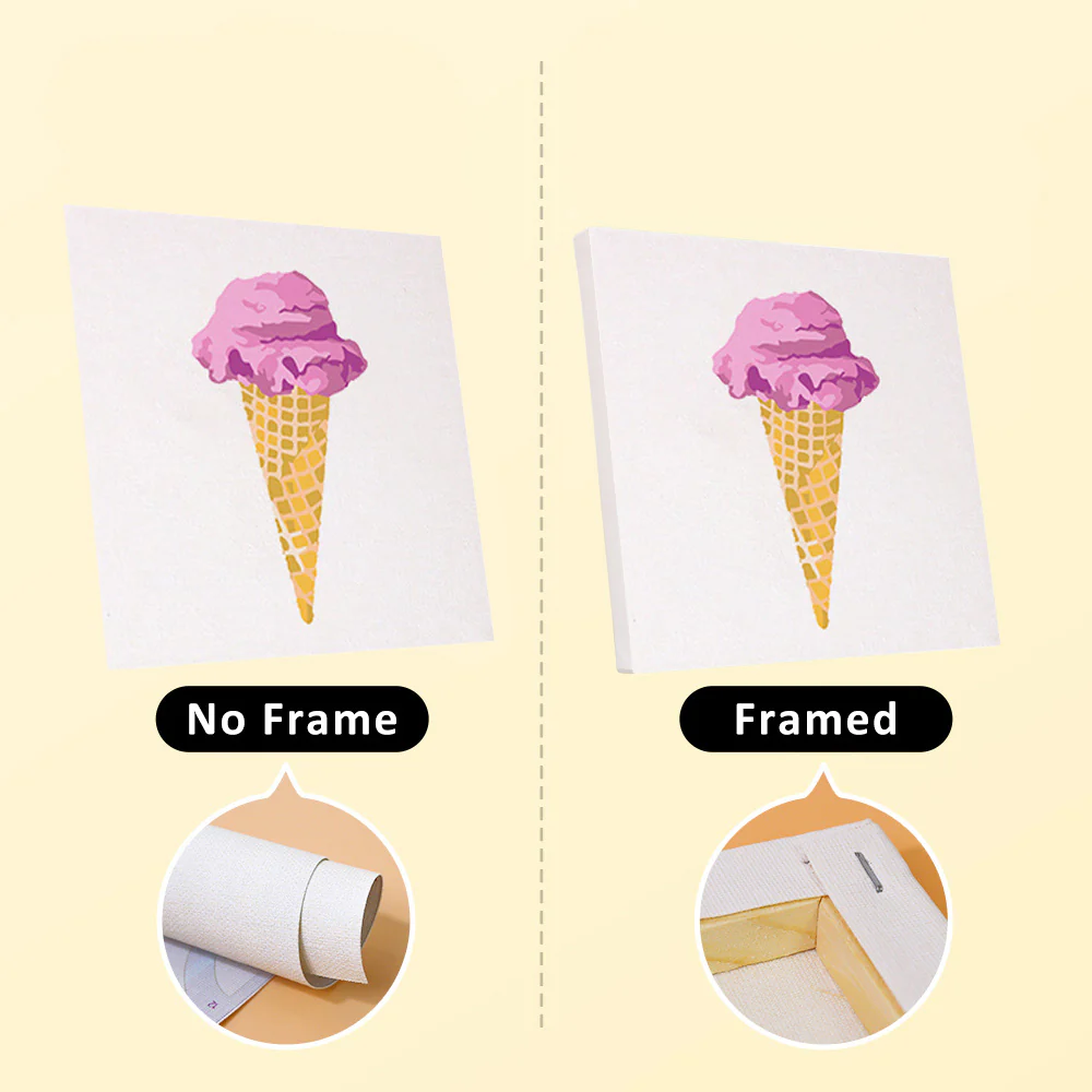Mini Paint by numbers 15x15cm (6 pieces) - Sweet Desserts Series 3 - Image 9