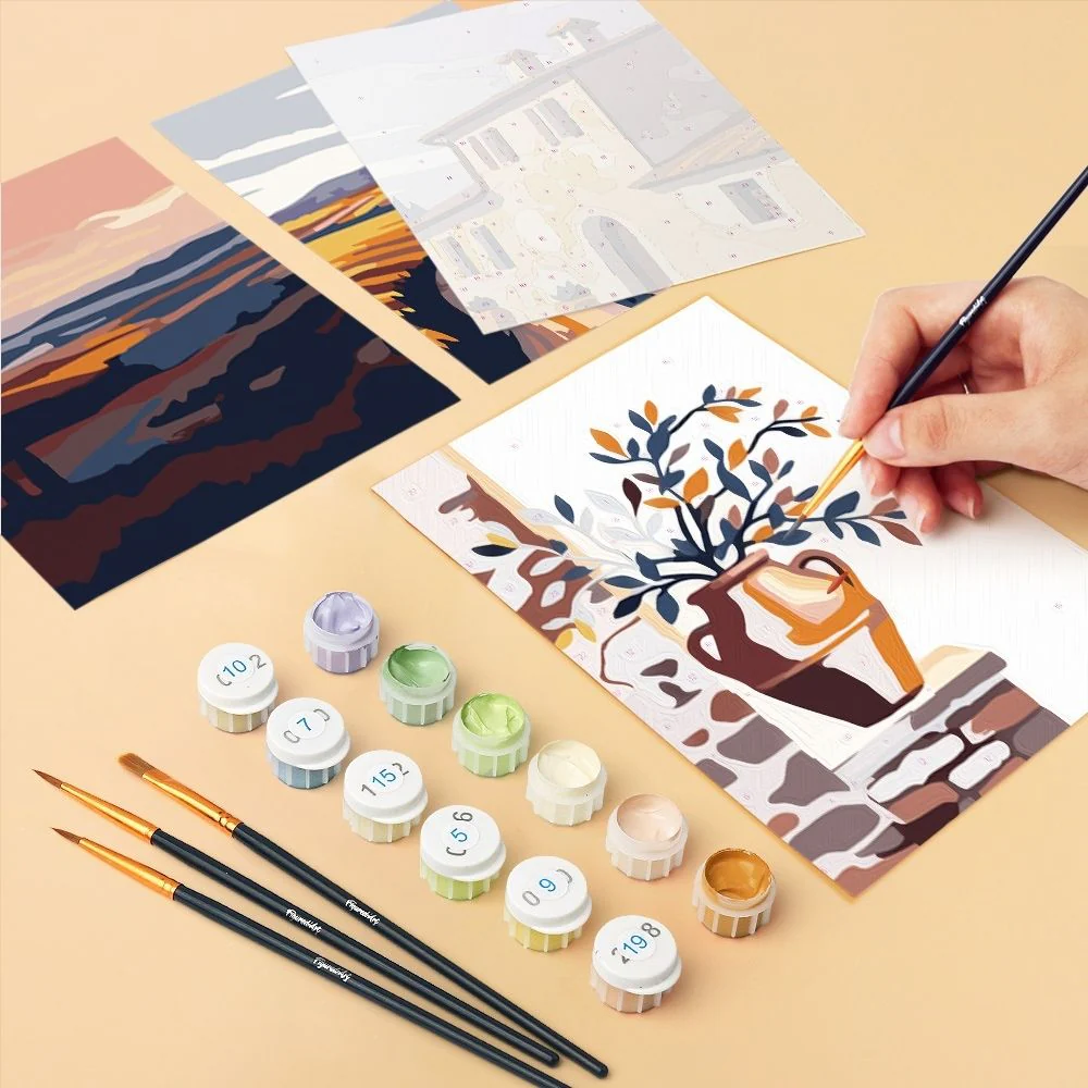 Mini Paint by numbers 15x20cm (6 pieces) - Classic Tuscany - Image 6