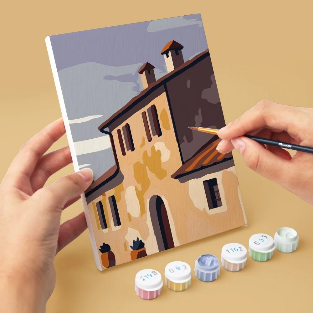 Mini Paint by numbers 15x20cm (6 pieces) - Classic Tuscany - Image 7