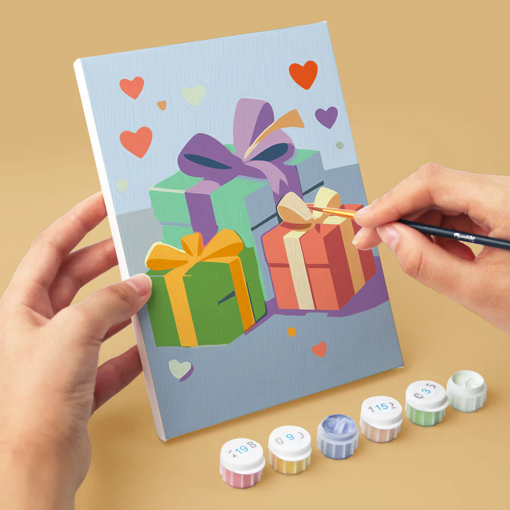 Mini Paint by numbers 15x20cm (6 pieces) - Everyday Love - Image 7