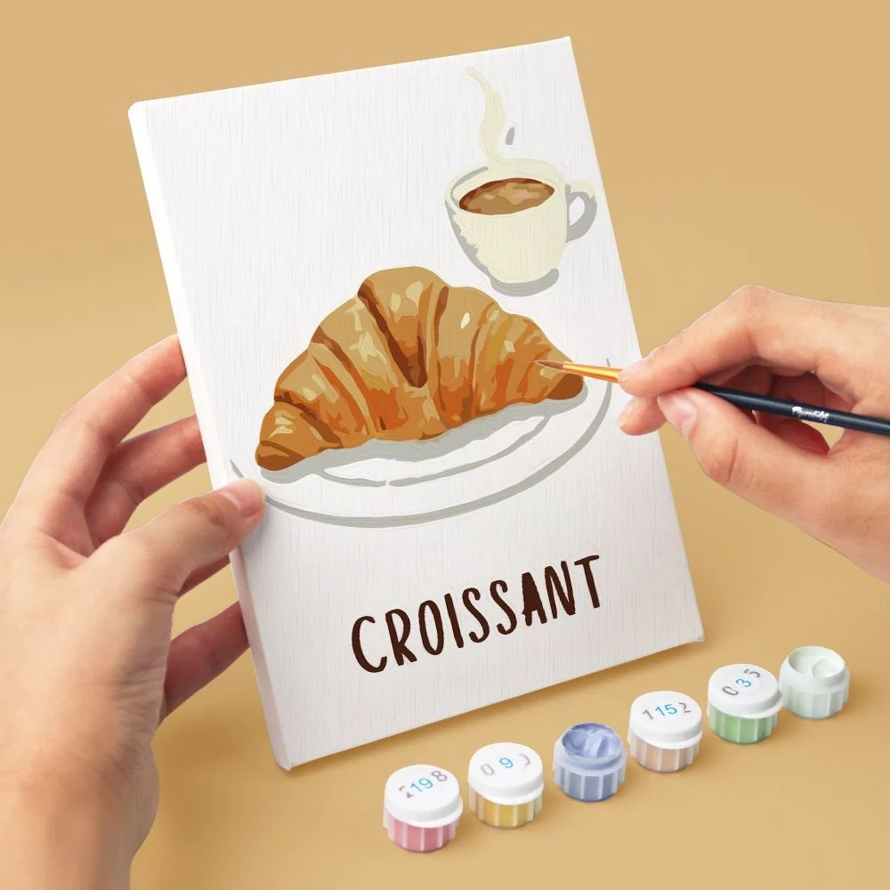 Mini Paint by numbers 15x20cm (6 pieces) - French Pastries - Image 7