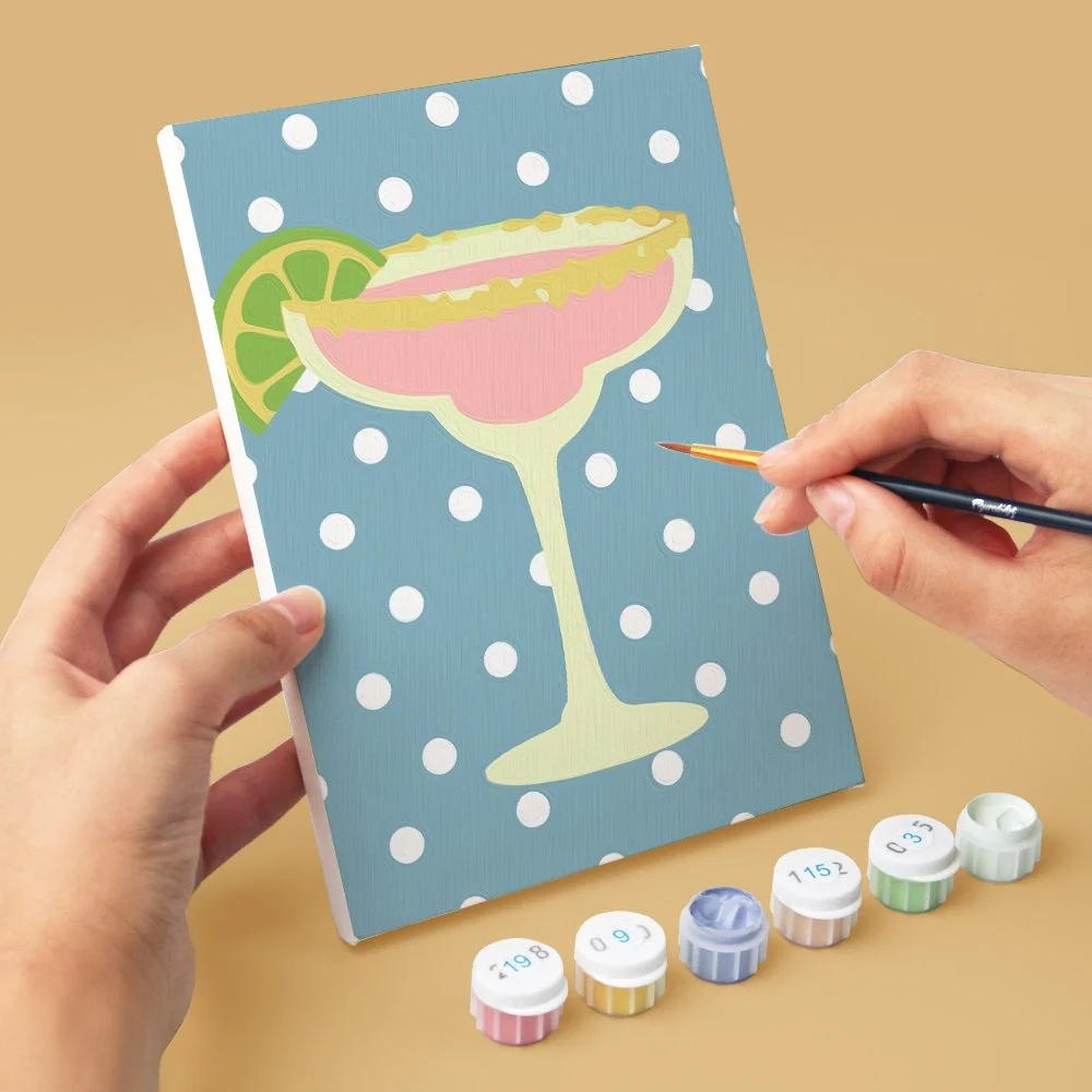 Mini Paint by numbers 15x20cm (6 pieces) - Pop Art Cocktails - Image 7