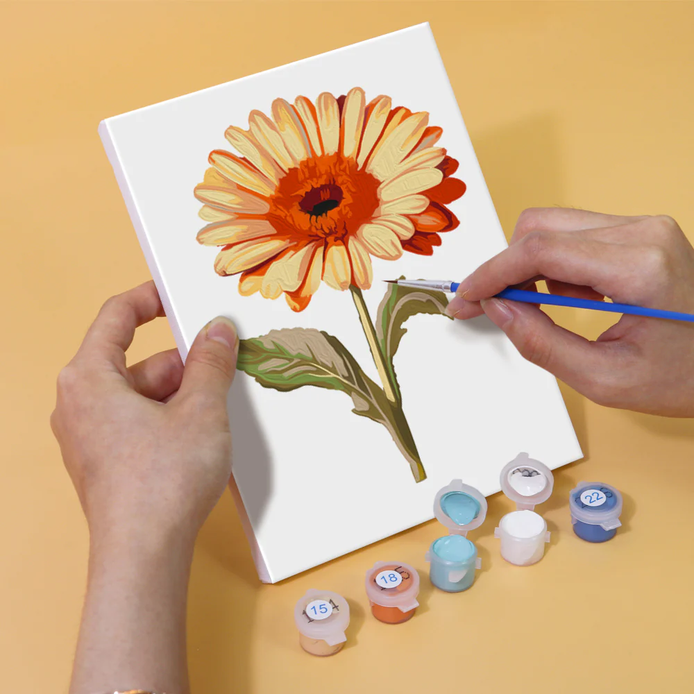 Mini Paint by numbers 15x20cm (6 pieces) - Spring Botanical Garden - Image 6