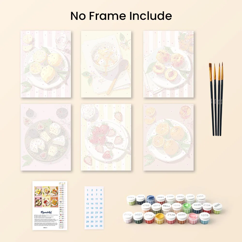 Mini Paint by numbers 15x20cm (6 pieces) - Summer Treats - Image 10
