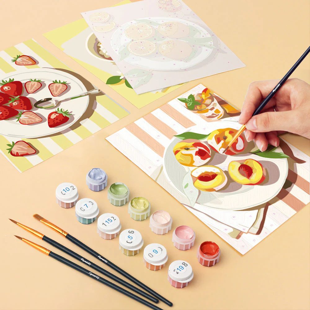 Mini Paint by numbers 15x20cm (6 pieces) - Summer Treats - Image 6
