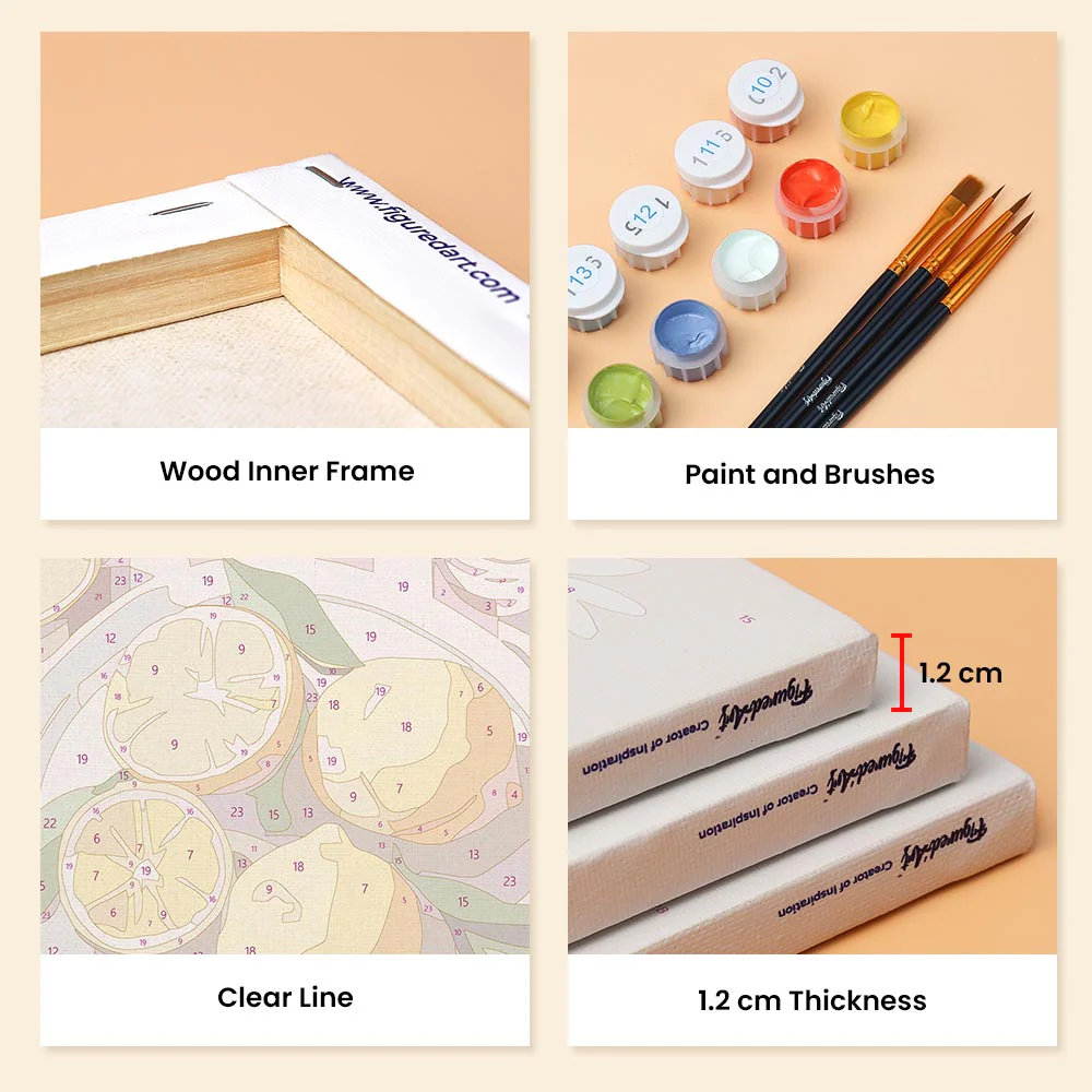 Mini Paint by numbers 15x20cm (6 pieces) - Summer Treats - Image 9