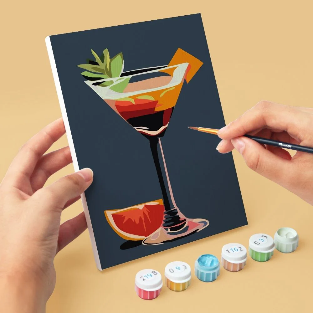 Mini Paint by numbers 15x20cm (6 pieces) - Vibrant Mixology - Image 7