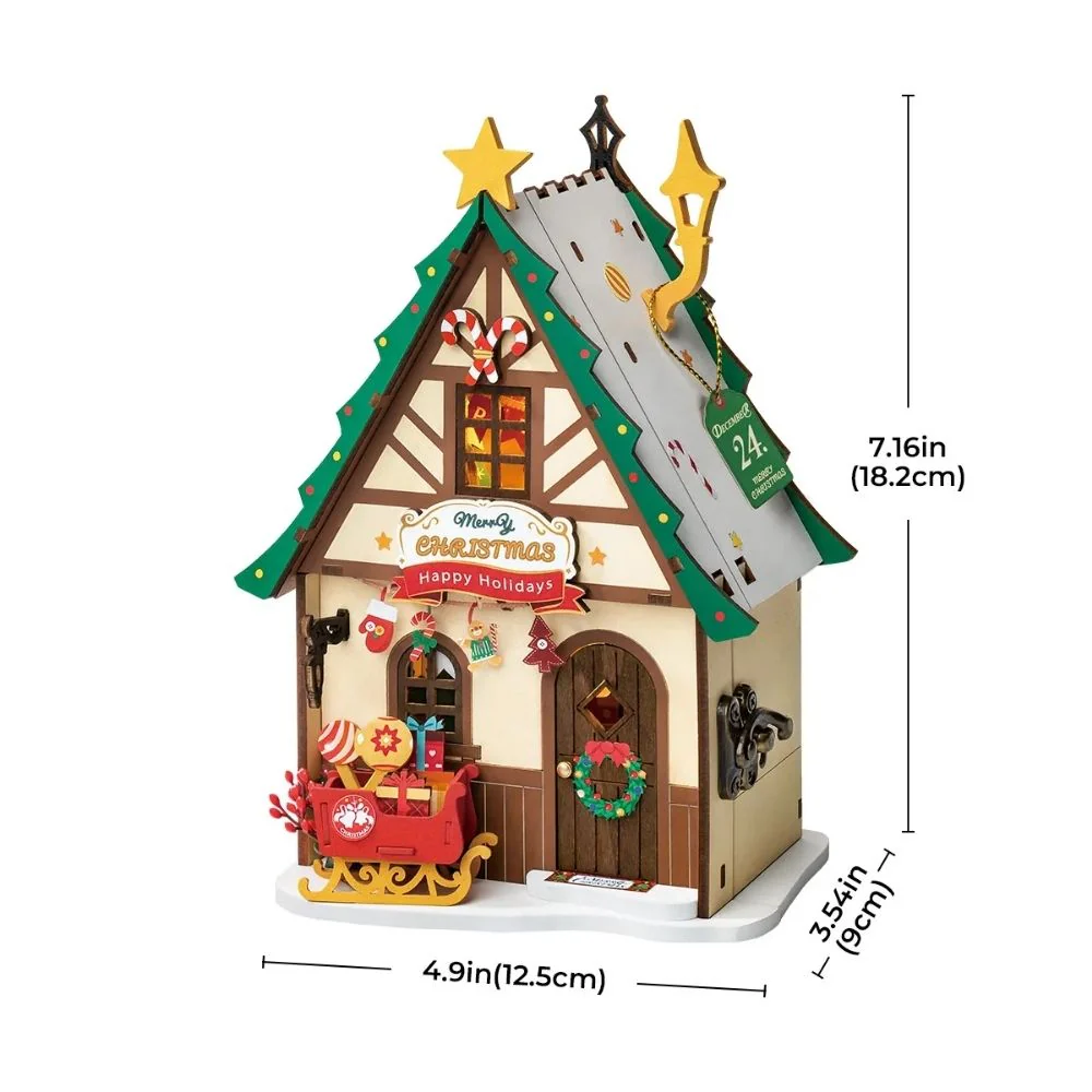 Miniature House - Twinkling Christmas House - Image 11