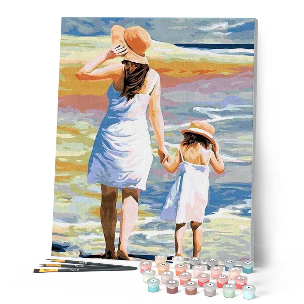 Mother and Daughter at the Beach - Image 2