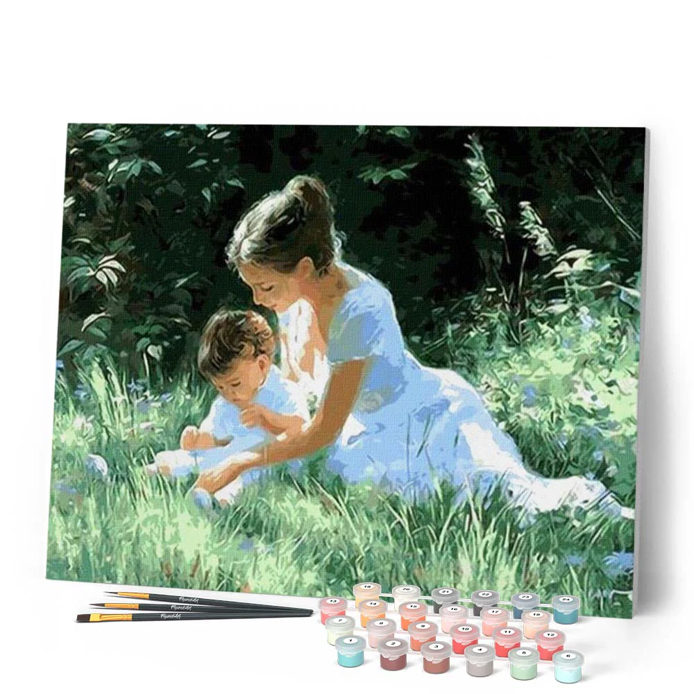 Mother with Child in the Grass - Image 2