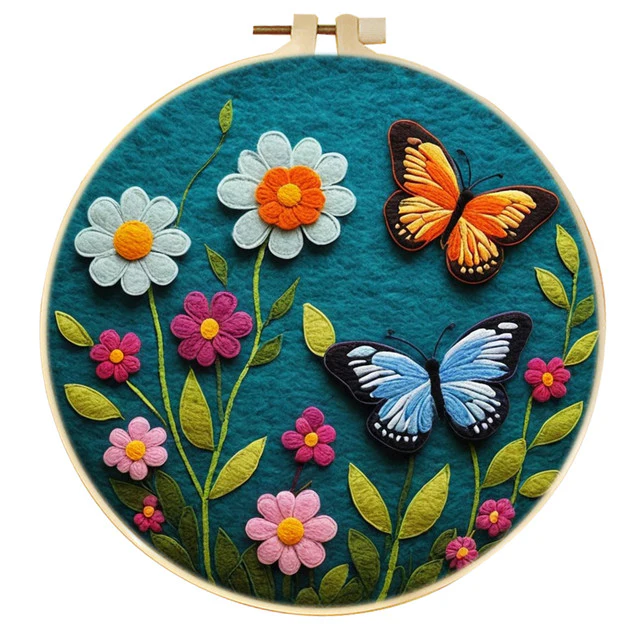 Needle Felting - Butterflies and Daisies