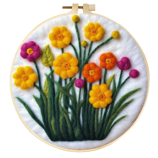 Needle Felting - Flowers and Grass