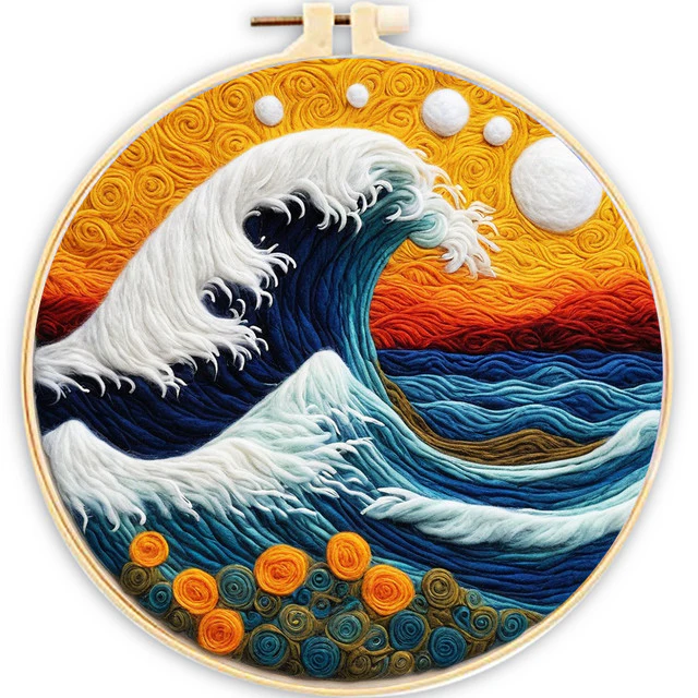 Needle Felting - Sunset Wave