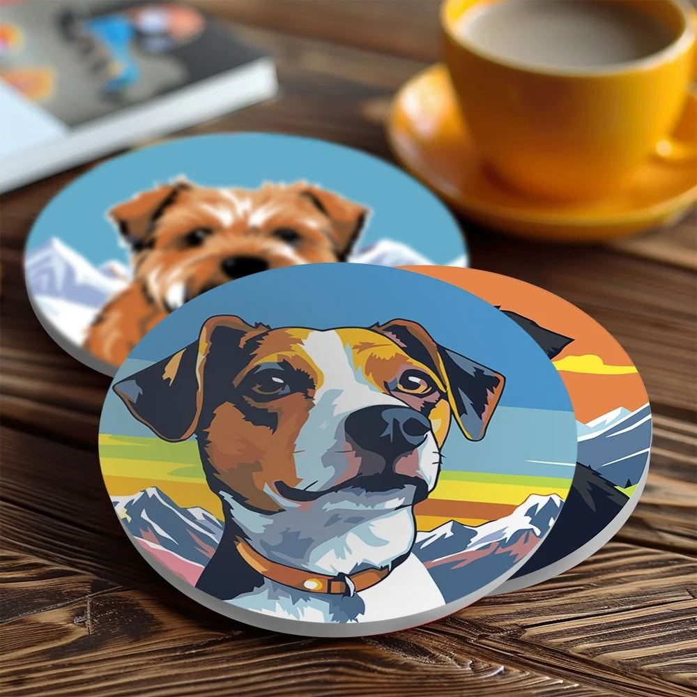 Paint by numbers 10cm Coasters (6 pieces) - Cute Dogs - Image 7