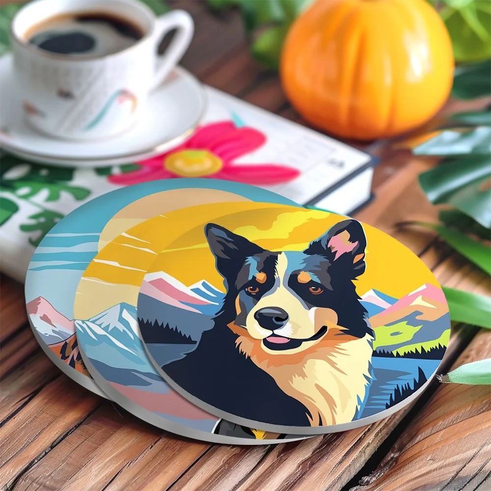 Paint by numbers 10cm Coasters (6 pieces) - Cute Dogs - Image 9