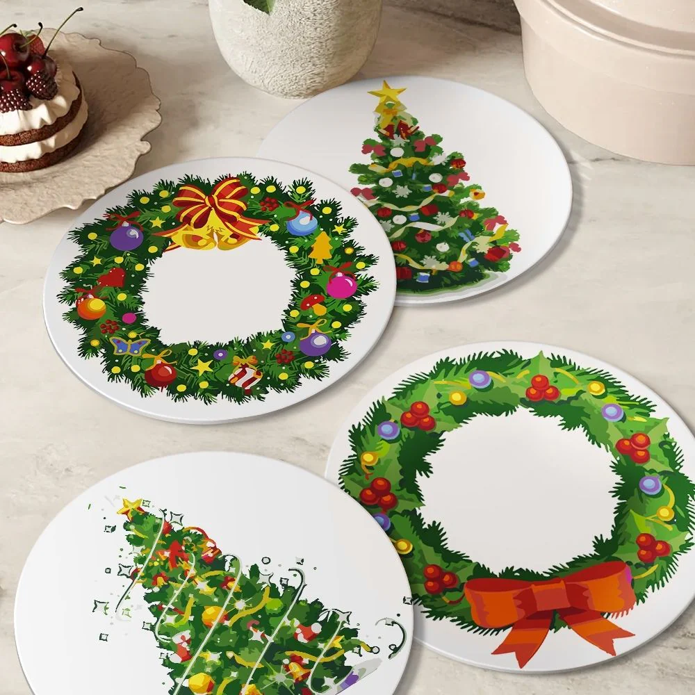 Paint by numbers 20cm Placemats (4 pieces) - Christmas Wreath - Image 10