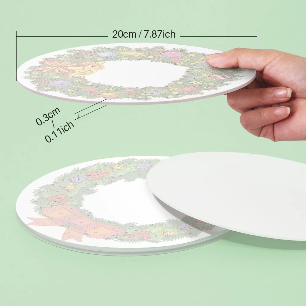 Paint by numbers 20cm Placemats (4 pieces) - Christmas Wreath - Image 12