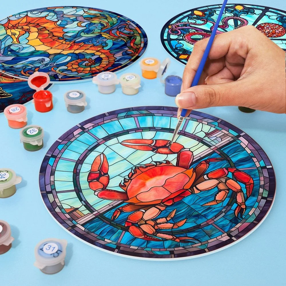 Paint by numbers 20cm Placemats (4 pieces) - Ocean Creatures - Image 7