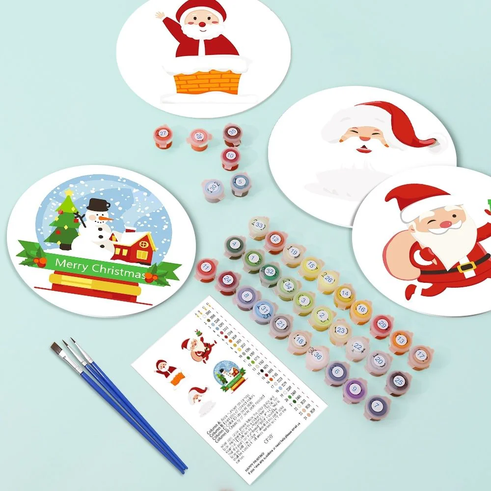 Paint by numbers 20cm Placemats (4 pieces) - Santa Claus - Image 11