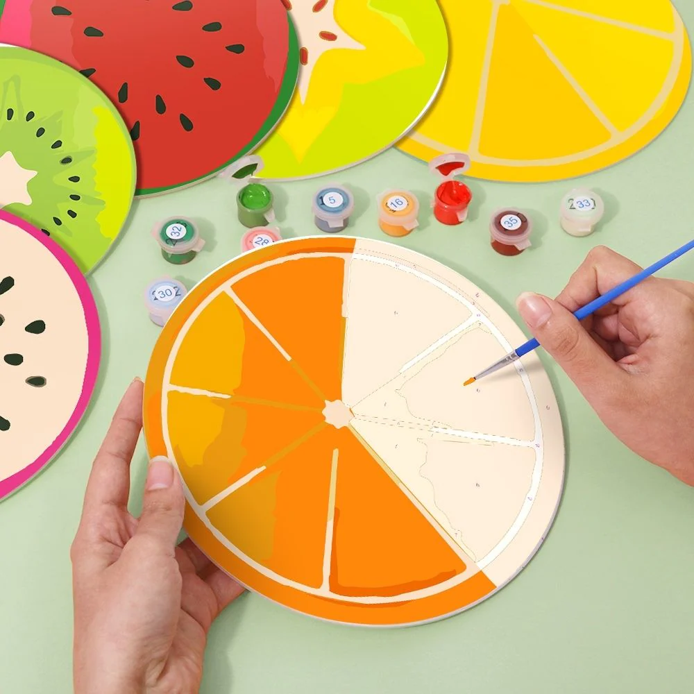 Paint by numbers 20cm Placemats (6 pieces) - Colourful Fruit Slice - Image 4