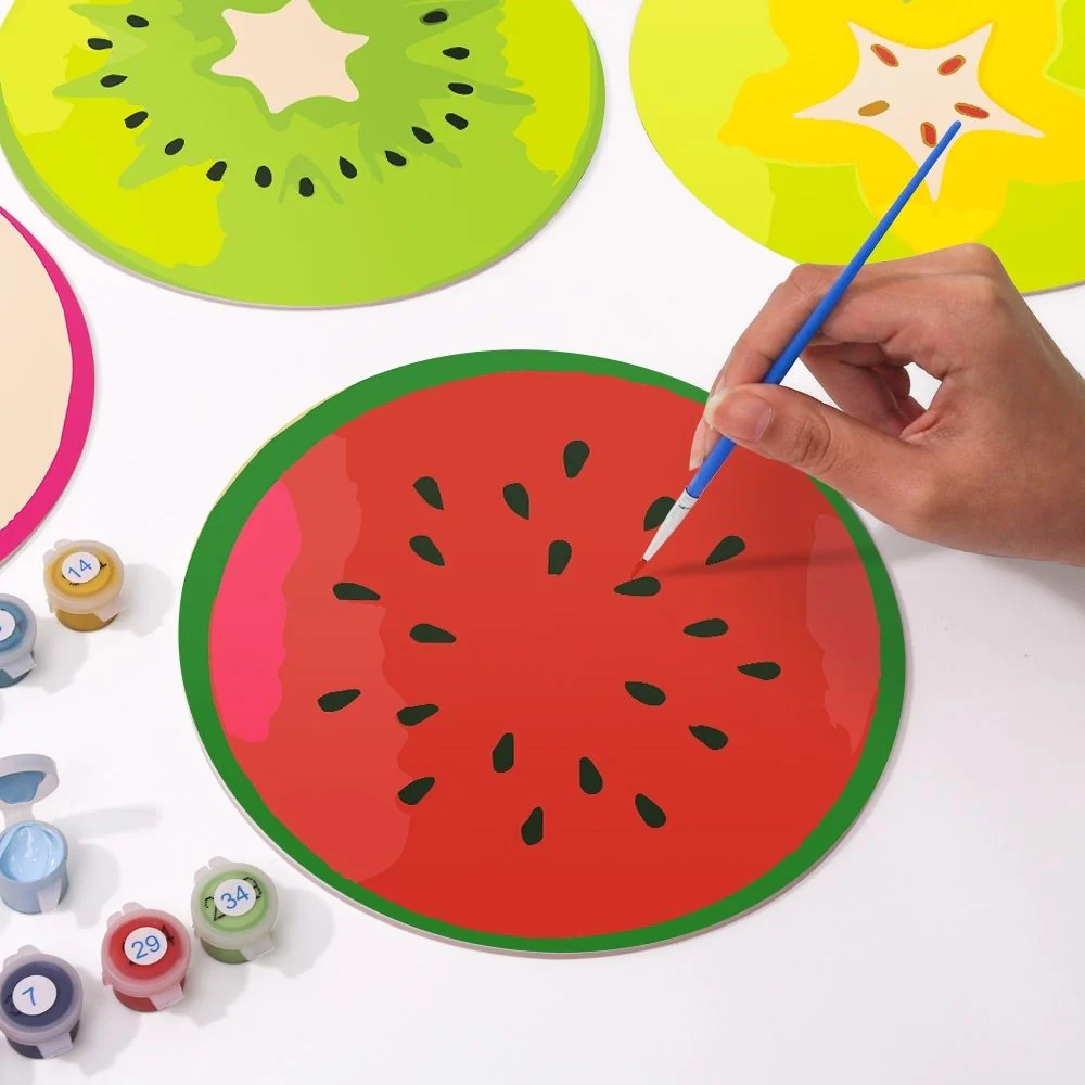 Paint by numbers 20cm Placemats (6 pieces) - Colourful Fruit Slice - Image 6