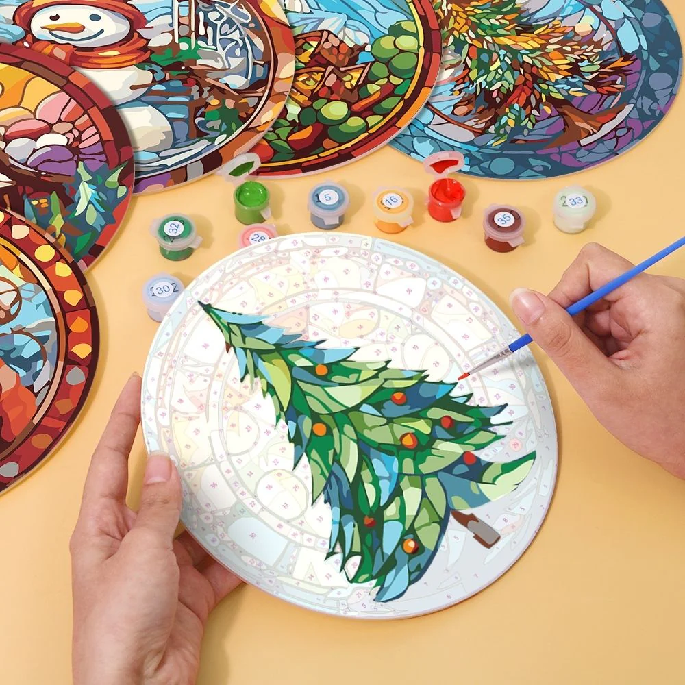 Paint by numbers 20cm Placemats (6 pieces) - Creative Christmas Gift - Image 4