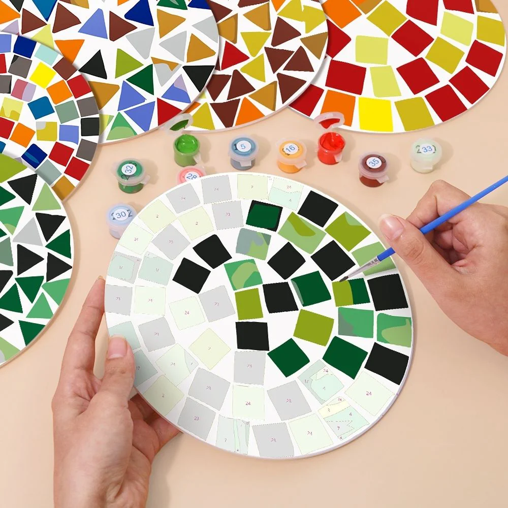 Paint by numbers 20cm Placemats (6 pieces) - Modern Geometric - Image 4